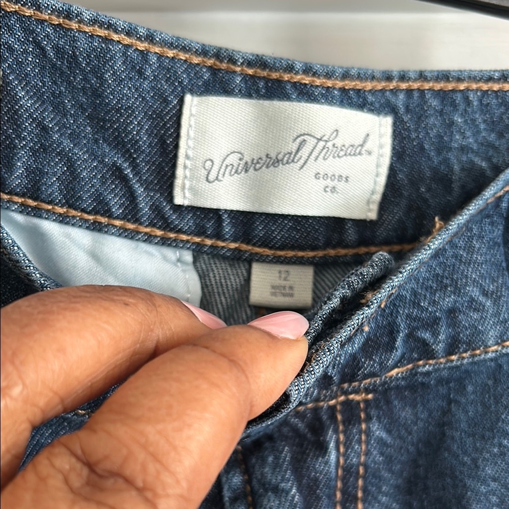 Universal Thread Dark Blue Adjustable Trouser Den… - image 4